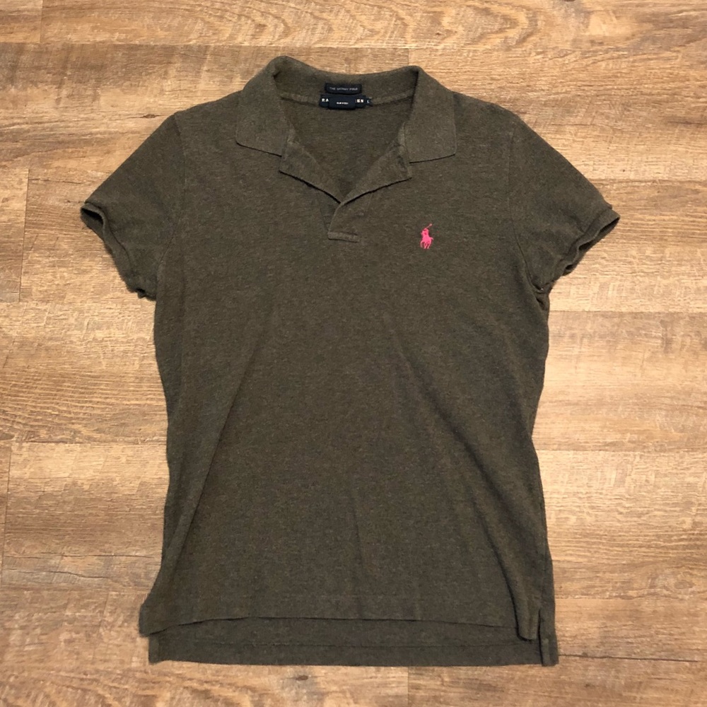 Grey Ralph Lauren Short Sleeve Polo